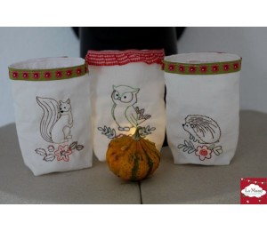 Stickserie ITH - Lichtbeutel Waldtiere LineArt